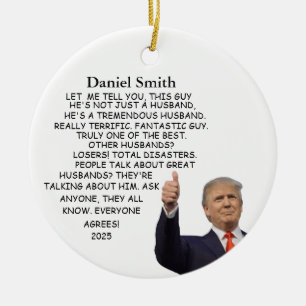 Décoration En Céramique Drôle cadeau de mari pour l'ornement de Noël du ma