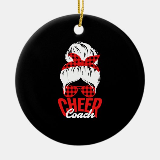 Décoration En Céramique Drôle Cheer Couch Cheerled Pom-pom girl Entraîneur (Devant)