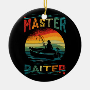 Décoration En Céramique Drôle Dit Master Baiter Vintage Sunset Fishing
