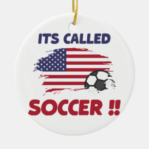 Décoration En Céramique Drôle drapeau américain son appelé SOCCER pas FOOT