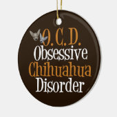 Décoration En Céramique Drôle et obsessionnel trouble du Chihuahua (Gauche)