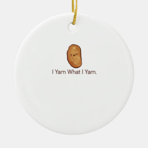 Décoration En Céramique Drôle Je Yam Ce Que Je Yam Pour Hommes, Femmes Et