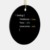 Décoration En Céramique Drôle Joke Programmation Si Coder Casques Focus (Droite)