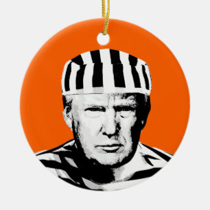 Décoration En Céramique Drôle Jumpsuit de la prison Donald Trump