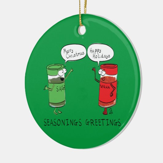 Décoration En Céramique Drôle Noël Cartoon Cuisines épices (Gauche)