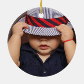 Décoration En Céramique Drôle Noël Lizard Gecko Photo (Dos)