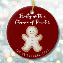 Drôle Pain d'épice Mignon Rouge Noël Traditionnel