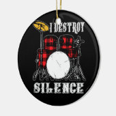 Décoration En Céramique Drum Kit Percussionniste Drummer I Détruire Silenc (Gauche)
