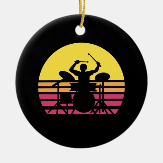 Décoration En Céramique Drummer Drummer Drumming (Devant)