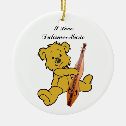 DÉCORATION EN CÉRAMIQUE DULCIMER BEAR-ORNAMENT (Devant)
