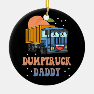 Décoration En Céramique Dumptruck Daddy Retro Super Père Day Constructi