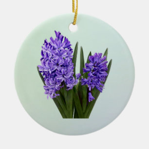 Décoration En Céramique Duo de Jacinthe Pourpre