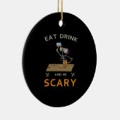 Décoration En Céramique Eat Drink And Be Scary Aesthetic Graphic (Droite)
