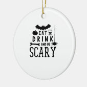 Décoration En Céramique Eat Drink And Be Scary Halloween Quote (Gauche)