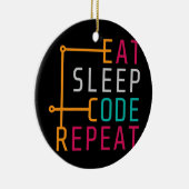 Décoration En Céramique Eat Sleep Code Répéter Coder Développeur de code o (Droite)