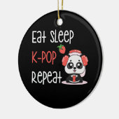 Décoration En Céramique Eat Sleep K-Pop Repeat KPop Panda (Gauche)
