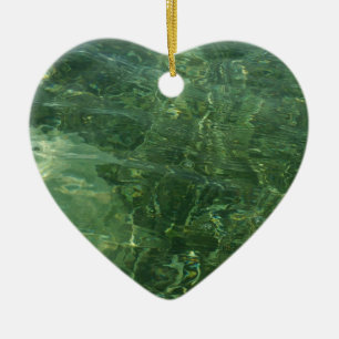 Décoration En Céramique Eau au-dessus de l'herbe marine II (bleu et vert) 