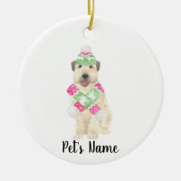 Écharpe rose de Noël personnalisées à roulettes