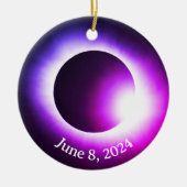 Décoration En Céramique éclipse solaire 2024, 8 avril (Devant)