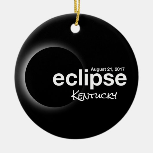 Décoration En Céramique Éclipse solaire totale 2017 - Kentucky (Devant)