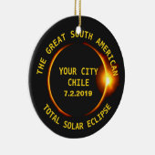 Décoration En Céramique Éclipse solaire totale 2019 Chili, Amérique du Sud (Droite)