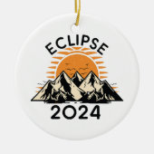 Décoration En Céramique Éclipse solaire totale 2024 (Devant)