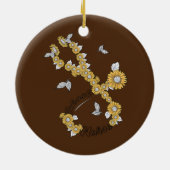 Décoration En Céramique École Infirmière Stethoscope Tournesols (Dos)