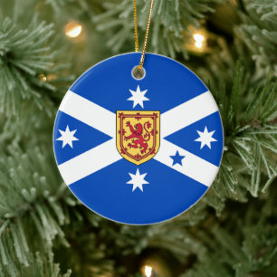 Décoration En Céramique Écossais Australien (drapeau du patrimoine)