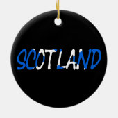 Décoration En Céramique Ecosse superposée sur le drapeau écossais (Dos)