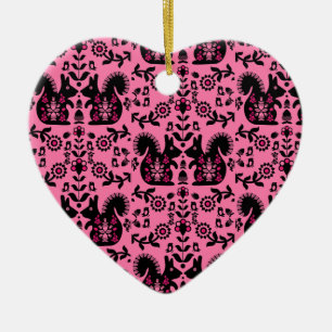 Décoration En Céramique Écureuil Nordic Scandinave Folk Art