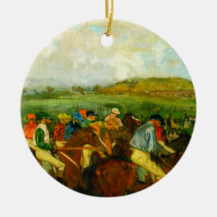 Décoration En Céramique Edgar Degas Équitation