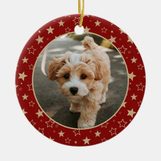 Décoration En Céramique Editable Christmas Pet Photo Decoration (Devant)