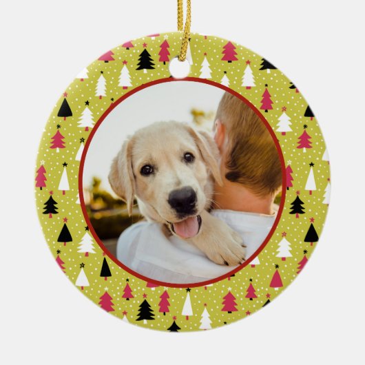 Décoration En Céramique Editable Christmas Pet Photo Decoration (Devant)