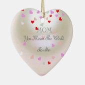 Décoration En Céramique Effet perle blanche Fête des Mères modifiable (Droite)