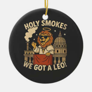 Décoration En Céramique Église chrétienne Holy Smoke Pope Leo XIV