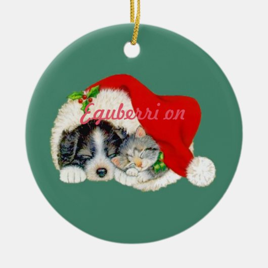 Décoration En Céramique Eguberri sur l'ornement Basque de Noël (Devant)