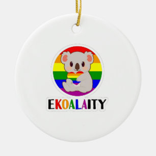 Décoration En Céramique Ekoalaty Égalité Gay Koala Ours Drôle LGBT Arc-en-
