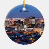 Décoration En Céramique El Paso, Texas à la nuit (Dos)