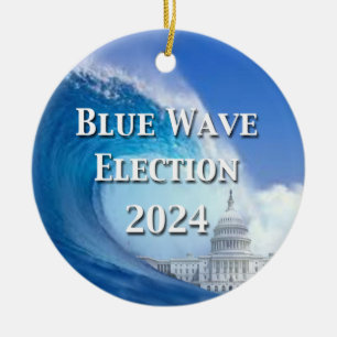 Décoration En Céramique Élection Blue Wave 2024