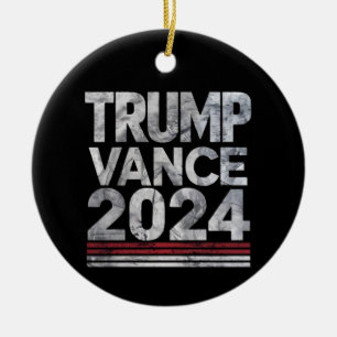 Décoration En Céramique Élection Rétro Vintage 2024 Trump Vance États-Unis