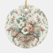 Décoration En Céramique Élégance victorienne : Motifs pastel doux (Dos)