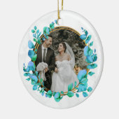 Décoration En Céramique Elégant Aquarelle Botanique Pour Photo Mariage (Gauche)