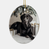 Décoration En Céramique Élégant Black Lab Noël (Droite)