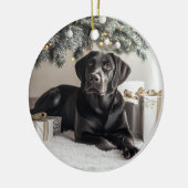 Décoration En Céramique Élégant Black Lab Noël (Gauche)