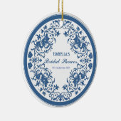 Décoration En Céramique Élégant bleu chinoiserie victorien floral chinois (Droite)