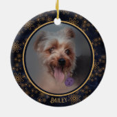 Décoration En Céramique Elégant bleu marine Noël 2 photo (Dos)