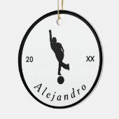 Décoration En Céramique Elegant Bowling Theme Bowler Black White His (Gauche)