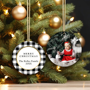 Décoration En Céramique Élégant Buffle Blanc Plaid Photo
