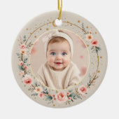 Décoration En Céramique Elegant Celestial 1st Baby First Christmas  (Devant)