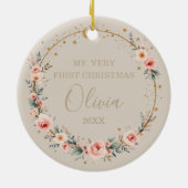 Décoration En Céramique Elegant Celestial 1st Baby First Christmas  (Dos)